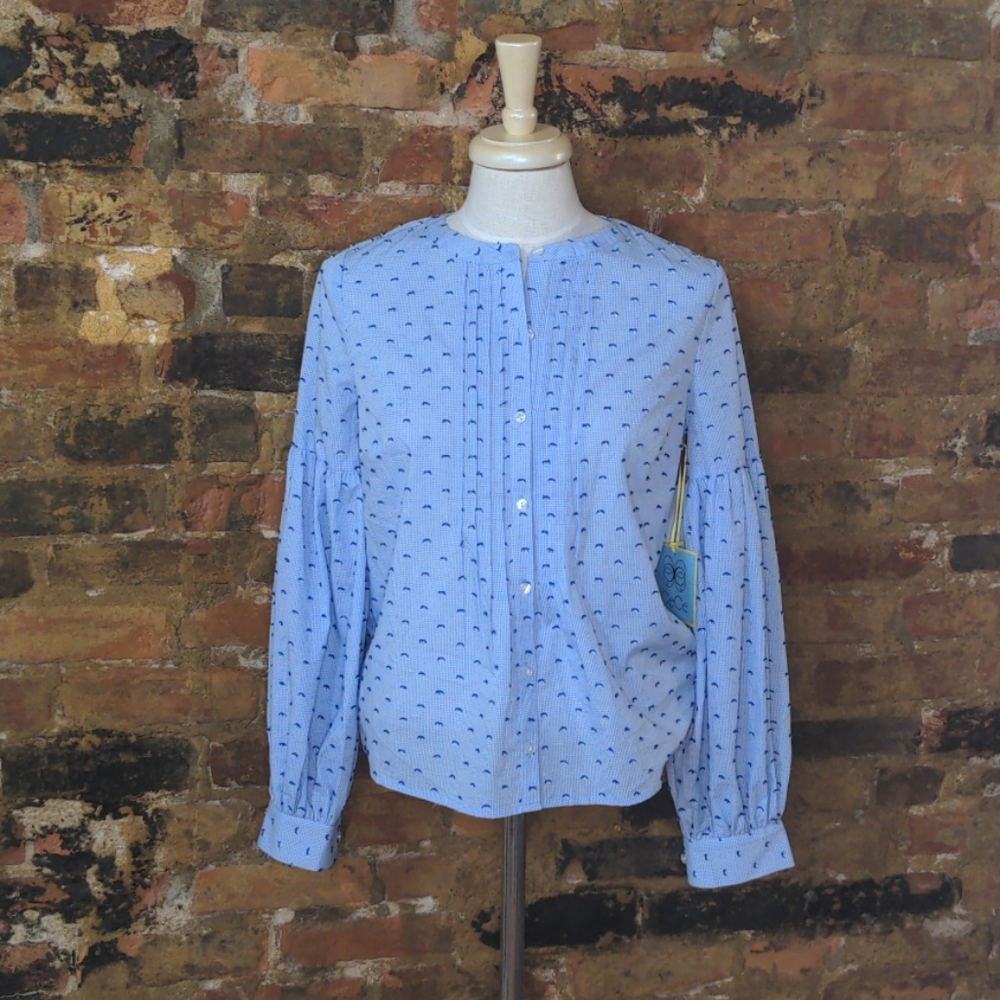 CeCe Bluebird Blouse NWT SIze XS
